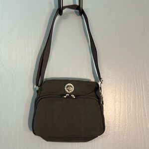 Baggallini medium crossbody bag, dark gray, EUC